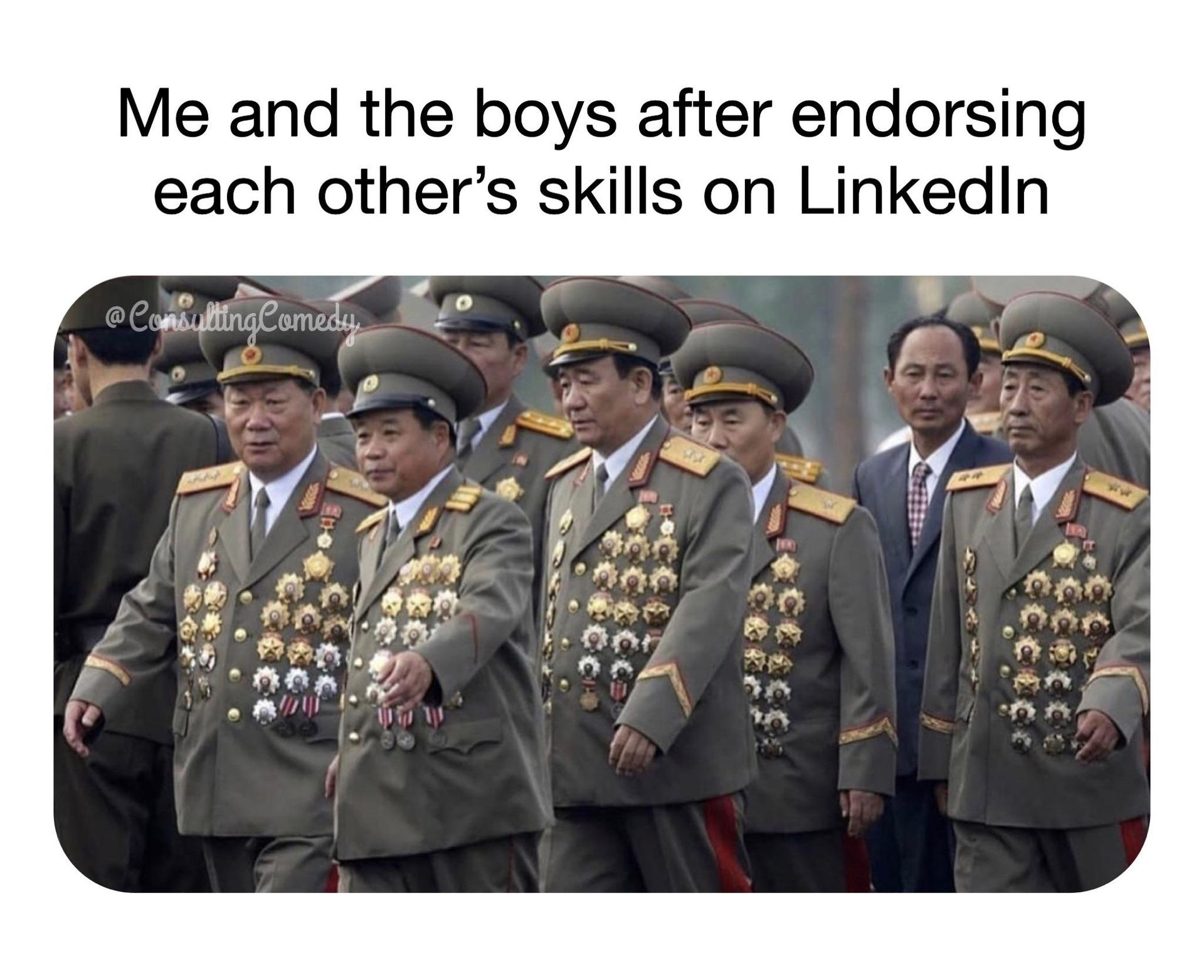 Meme on endorsing friends
